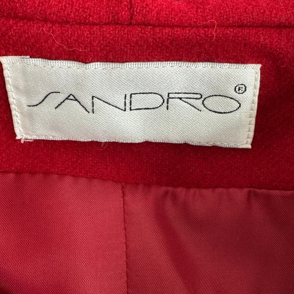 Vintage Sandro wool red hooded‎ coat - Picture 4 of 9